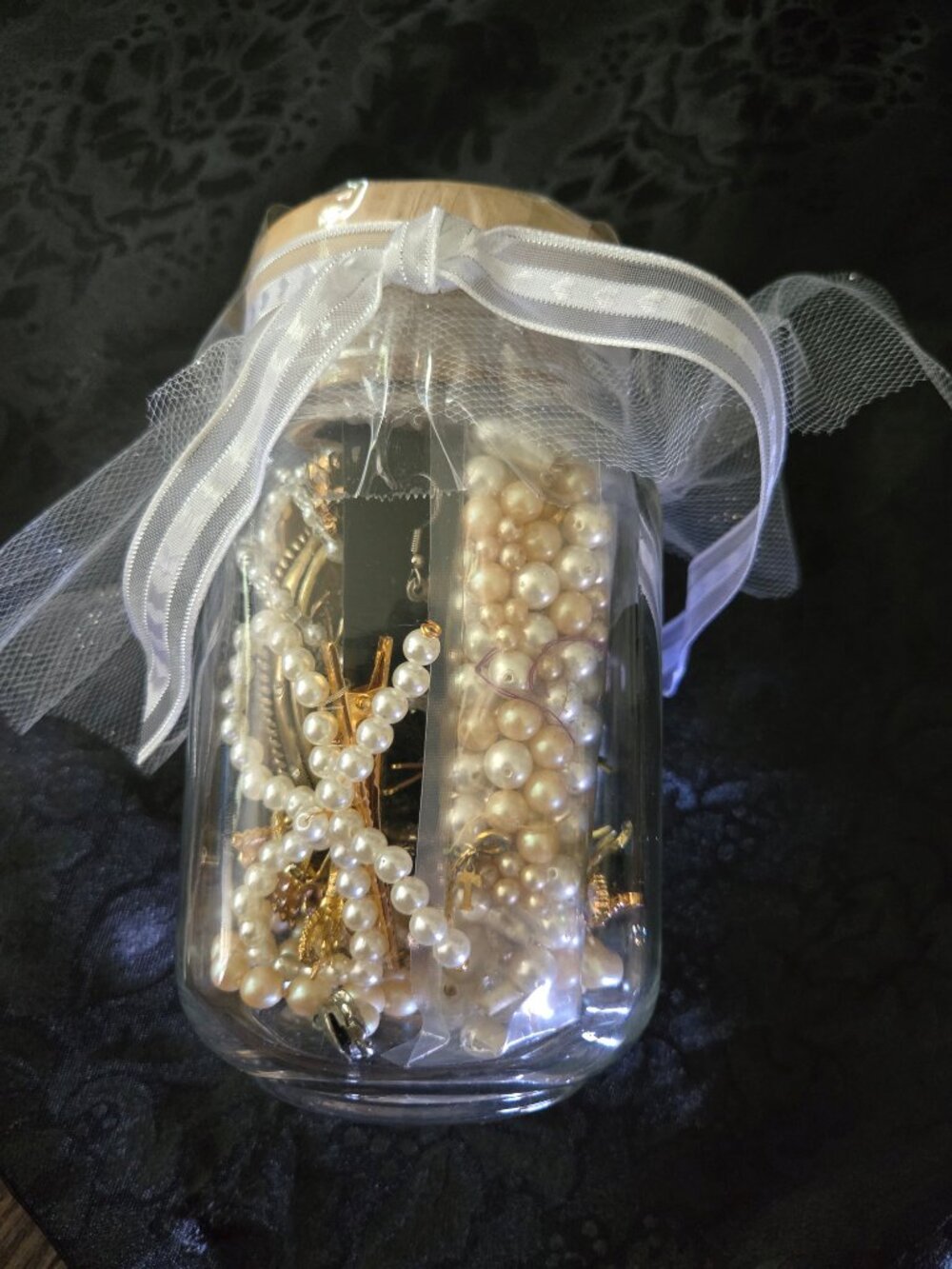 MYSTERY JEWELRY JAR: Vintage Pearls, Brooches, Bracelets, Earrings, Bracelets